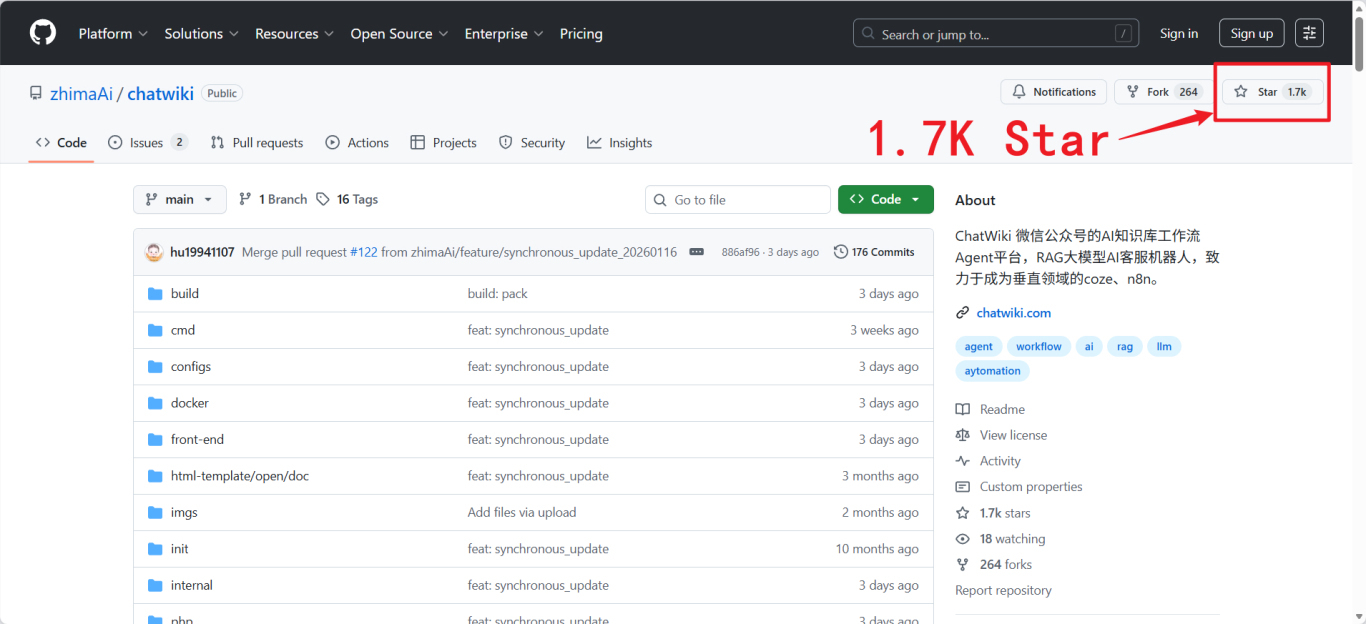 开源|分享一款AI知识库工具ChatWiki,支持DeepSeek,内置RAG知识库,打通钉钉/飞书