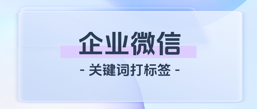 干货分享：教你如何用企微【关键词打标签】功能，快速勾勒精准用户画像