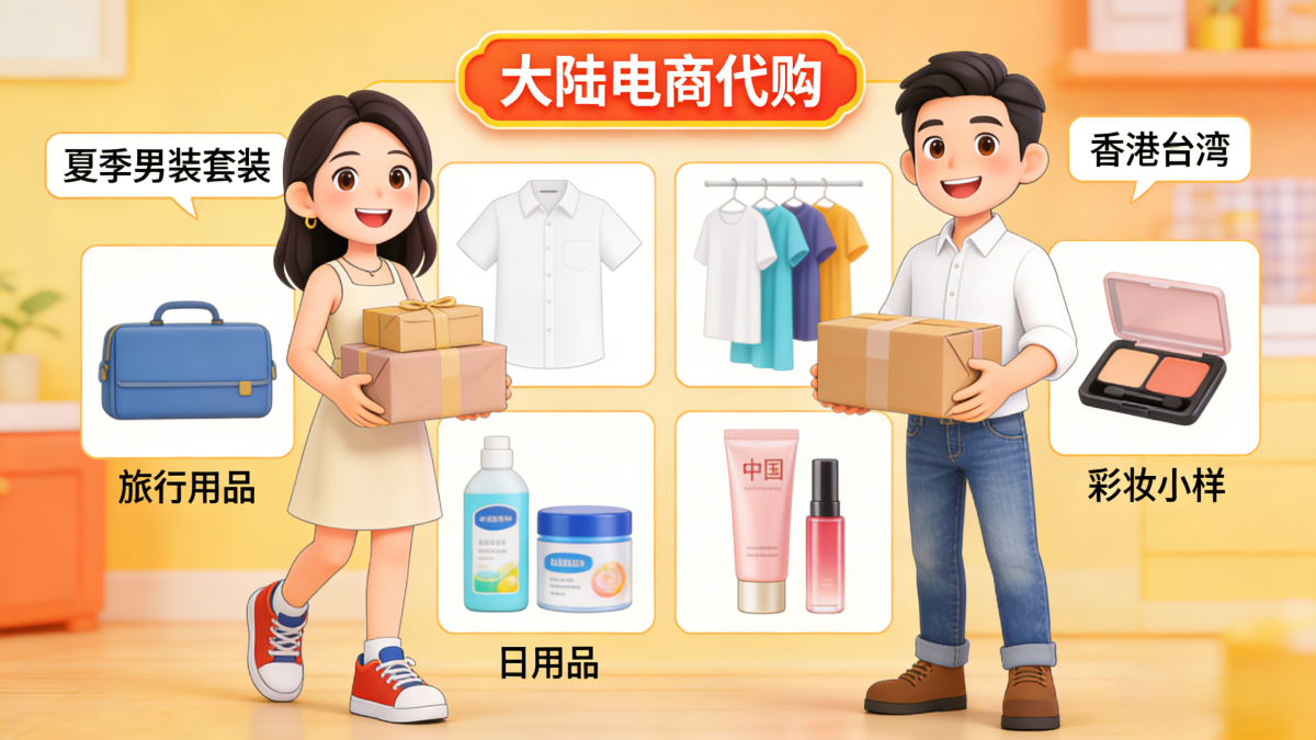 大陸正品代購｜夏季男女裝套裝、旅行用品、日用品、彩妝小樣 香港台灣專享代購.png