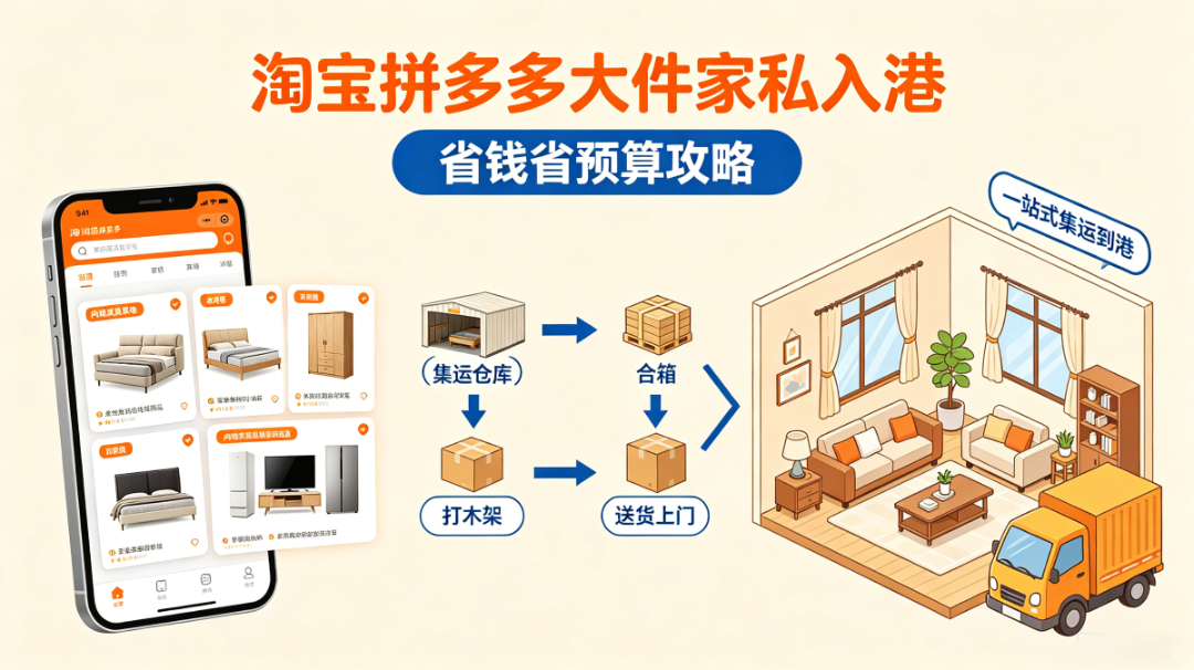 Hong Kong new‑home furniture buying guide: forward large‑size furniture & appliances from Taobao, Pinduoduo, Xiaohongshu & Douyin to Hong Kong and cut your budget in half.png